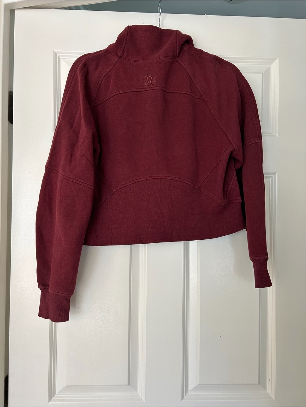 lululemon athletica Burgundy Half-Zip Cropped Pullover - Picture 2 of 2